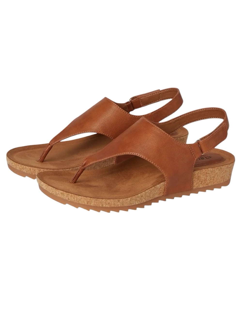 Eurosoft Gretchen brown thong sandals NEW women’s 7.5
